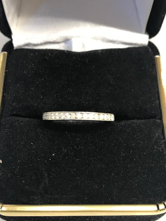 Platinum Diamond Band Ring Wedding - image 1