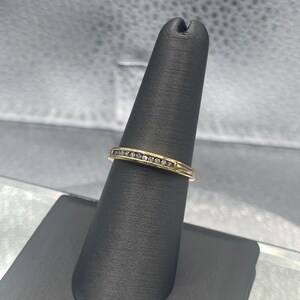 Ladies 14 Karat Solid Yellow Gold Diamond Band | Women&#39;s Diamond Jewelry | Stackable Ring | Anniversary Gift | Giftable Jewelry | Gift