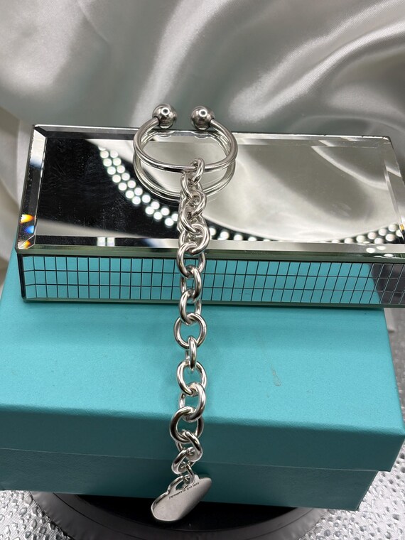 Tiffany & Company Sterling Silver Heart Key Ring View 6