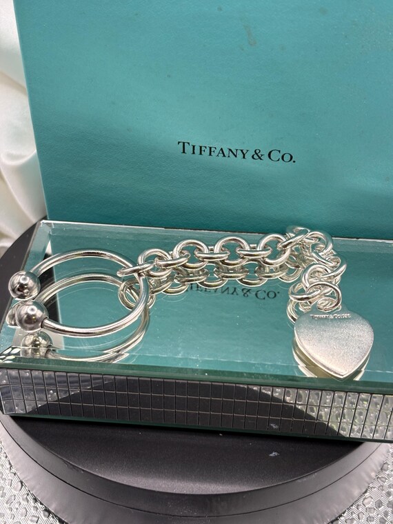 Tiffany & Company Sterling Silver Heart Key Ring View 4