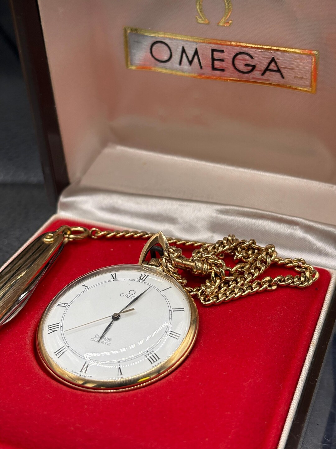 Vintage Omega Open Face Deville Pocket Watch With Pocket Knife Etsy