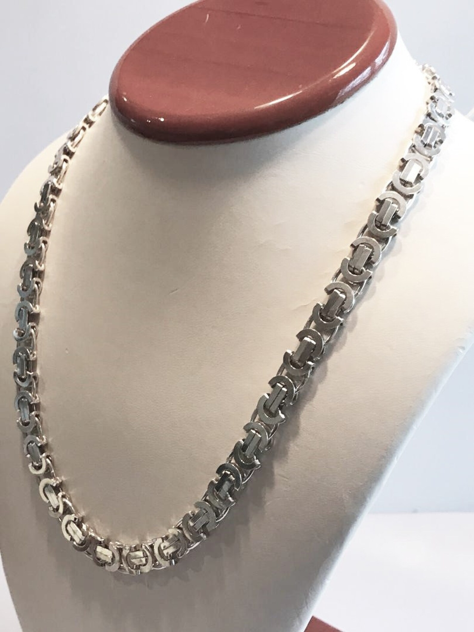 Sterling Silver Custom Italian Link Necklace 19 1/2 Long Etsy New Zealand