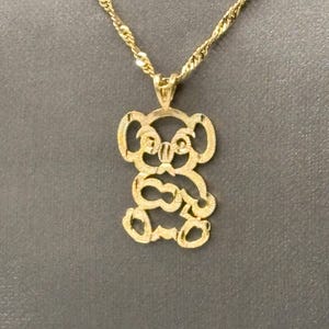Adorable 14 Karat Yellow Gold Teddy Bear Pendant | Gold Bear | Teddy Bear Charm | Classic Gold Pendant | Anniversary Gift | Birthday Gift |