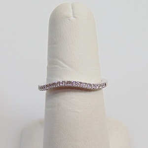 14 Karat White Gold Fancy Wave Diamond Band | Fancy Diamonds | Women&#39;s Diamond Jewelry | Anniversary Gift for Wife | Gift for Girlfriend