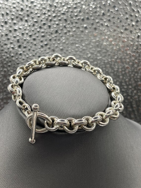 Ladies Sterling Silver Round Cuban Link Bracelet