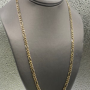 Ladies or Men’s 14 Karat Yellow Gold Figero Solid Link Chain | Unisex Gold Chain | Men&#39;s Necklace | Women&#39;s Gold Chain | Jewelry for Him