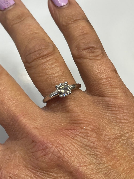 Vintage And Classic Platinum Diamond Solitaire Eng