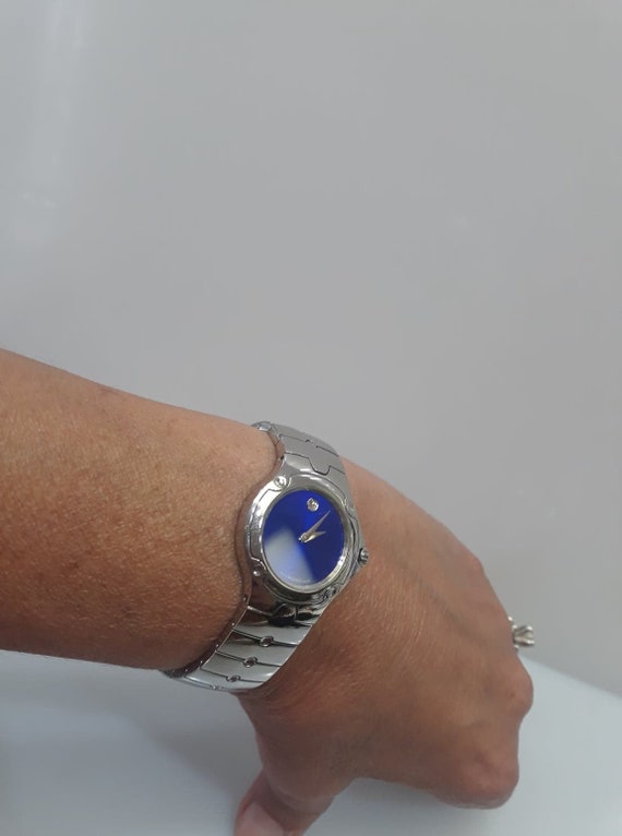 Movado watch mens blue face cheap