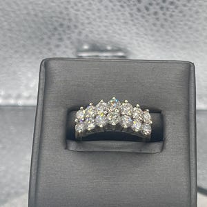 Ladies 14 Karat Solid Yellow  Gold Pyramid Shaped Diamond Ring | Women&#39;s Yellow Gold Jewelry | Statement Diamond Band | Unique Diamonds