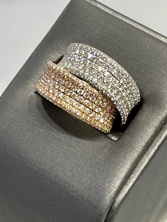 18K Rose & White Gold Simon G Design Diamond Ring