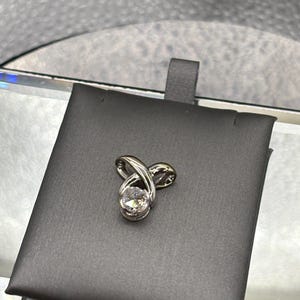 Ladies 18 Karat White Gold Trillion Cut Diamond Pendant | Simple but Elegant | Gift for Her | Diamond Charm for Necklace | Birthday Gift