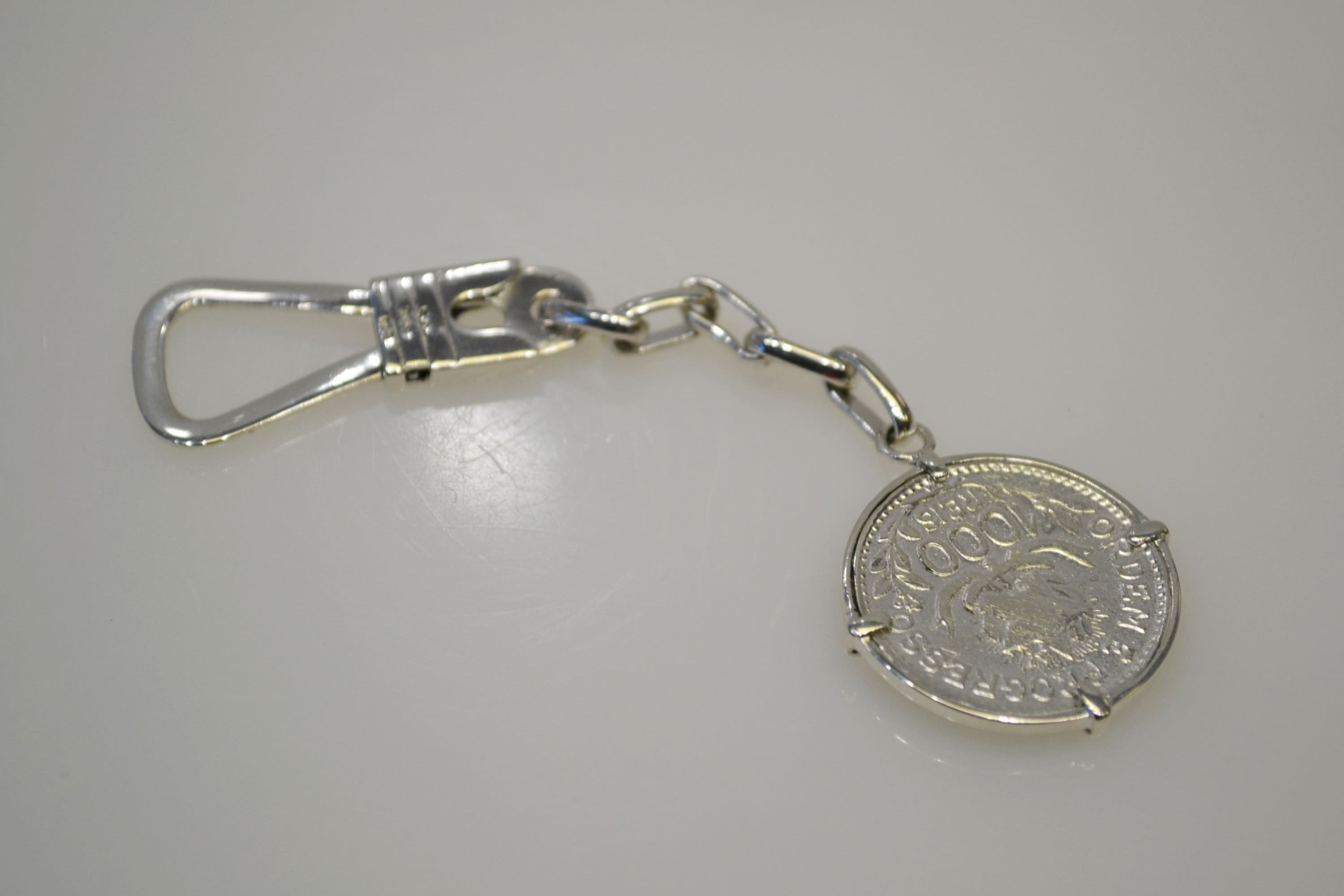925 Sterling Silver 1913 Coin Key Chain Key Ring Etsy