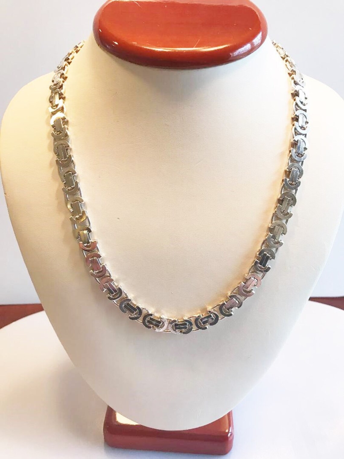 Sterling Silver Custom Italian Link Necklace 19 1/2 Long Etsy New Zealand