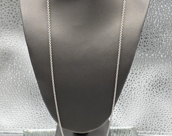 18 karat Italian White Gold Solid Cable Link Chain