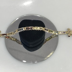 14 Karat Solid Yellow Gold Multi Gemstone Bracelet Over 7 Carats | Unique Bracelet | Statement Jewelry | Topaz | Ruby | Peridot | Amethyst