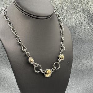 Ladies John Hardy 22KT Gold & Sterling Silver Palu Link Necklace | Authentic Gold | Vintage John Hardy | Giftable Necklace | Statement