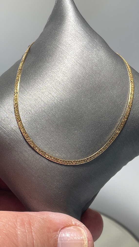 A Ladies 14 Karat Gold Two Sided Dicut Beveled Herringbone Etsy