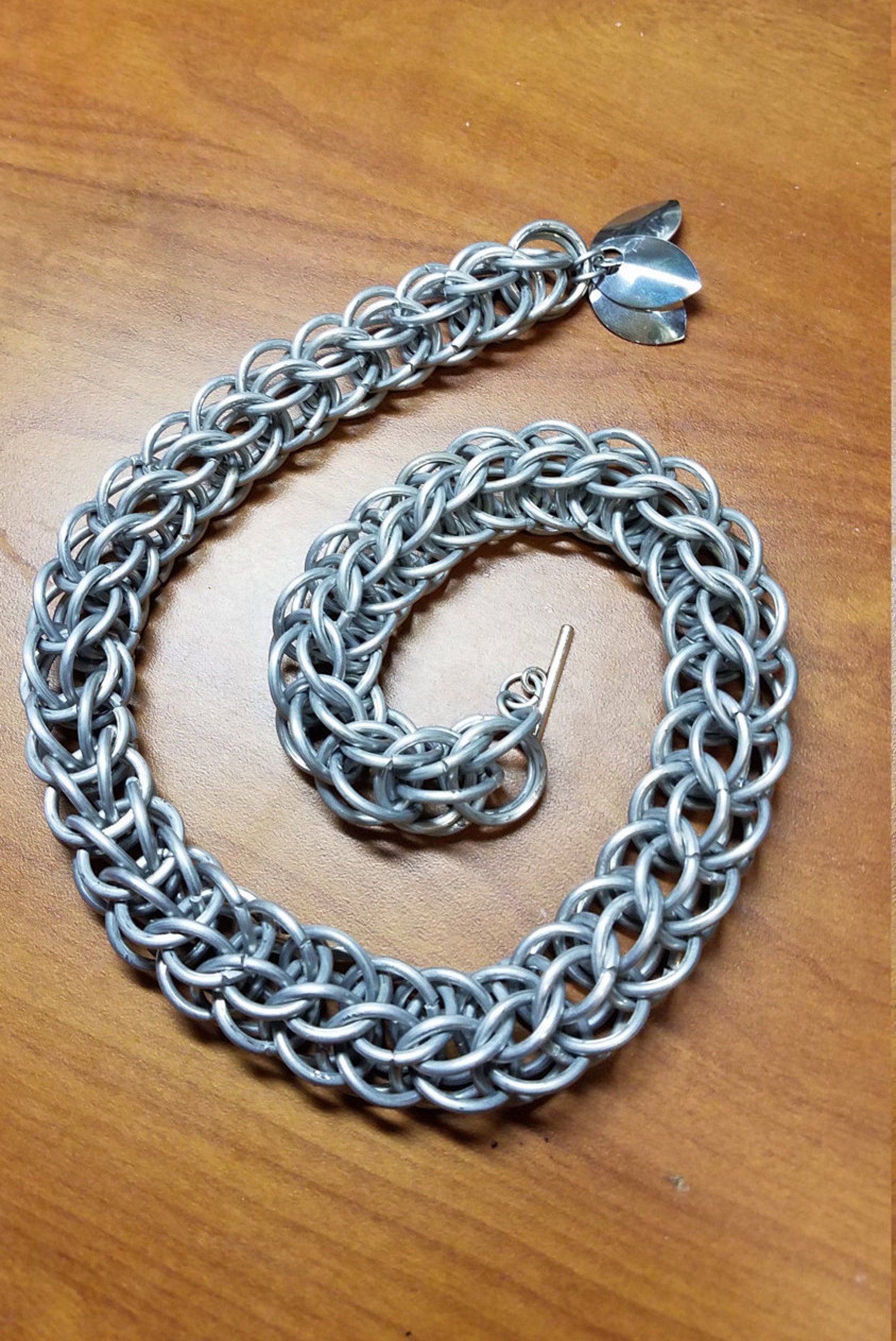 Full persian chainmaille necklace Etsy