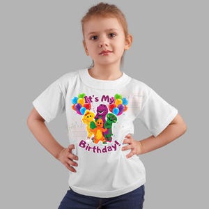 Barney Birthday PNG, Barney Birthday Boy, Barney Birthday Girl PNG 2 Designs with and without words