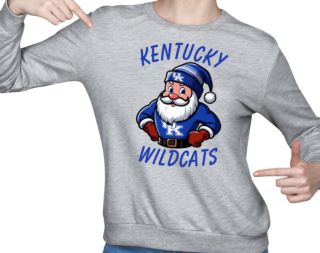 University of Kentucky Wildcats Christmas Santa PNG Etsy