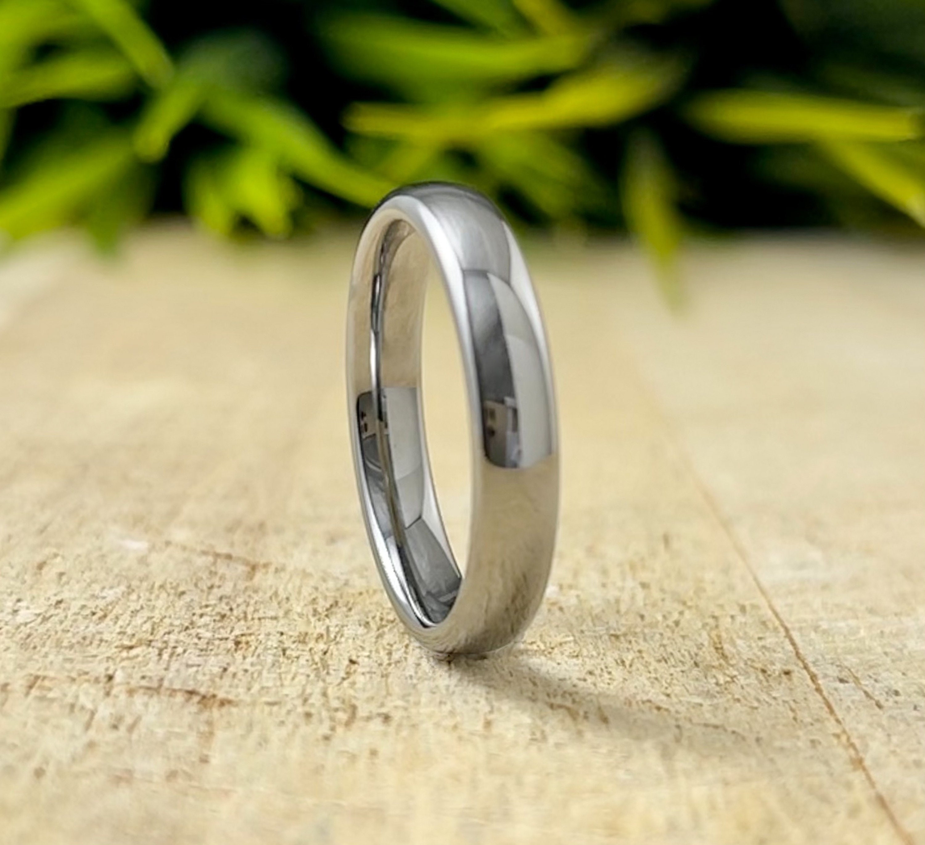 Infinity Silver Tungsten Rings for Men Women Wedding Band Engagement