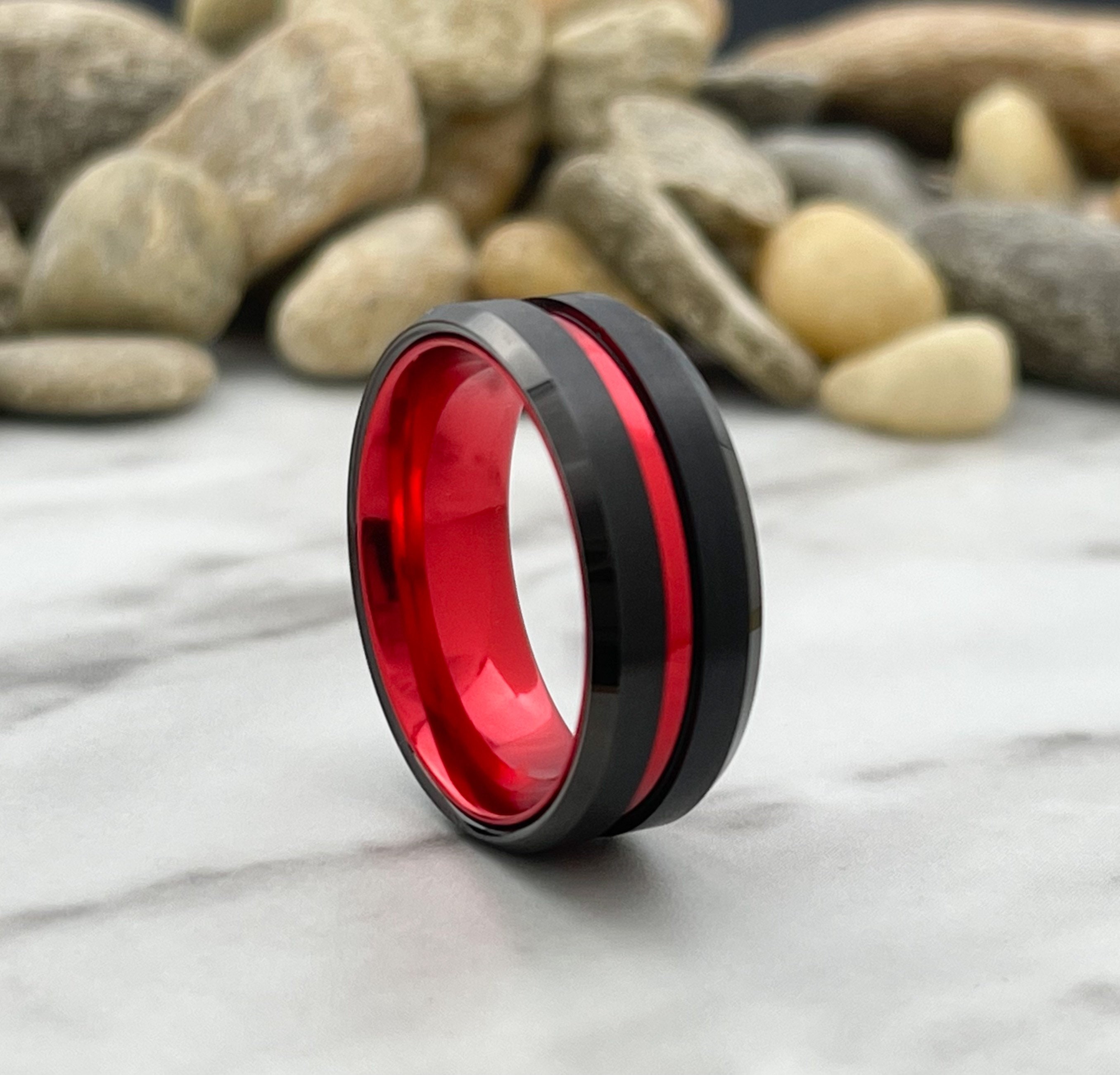 Ruby Red Men Ring Dome Cocktail Floral Custom Alternative Traditional –  AGARTA