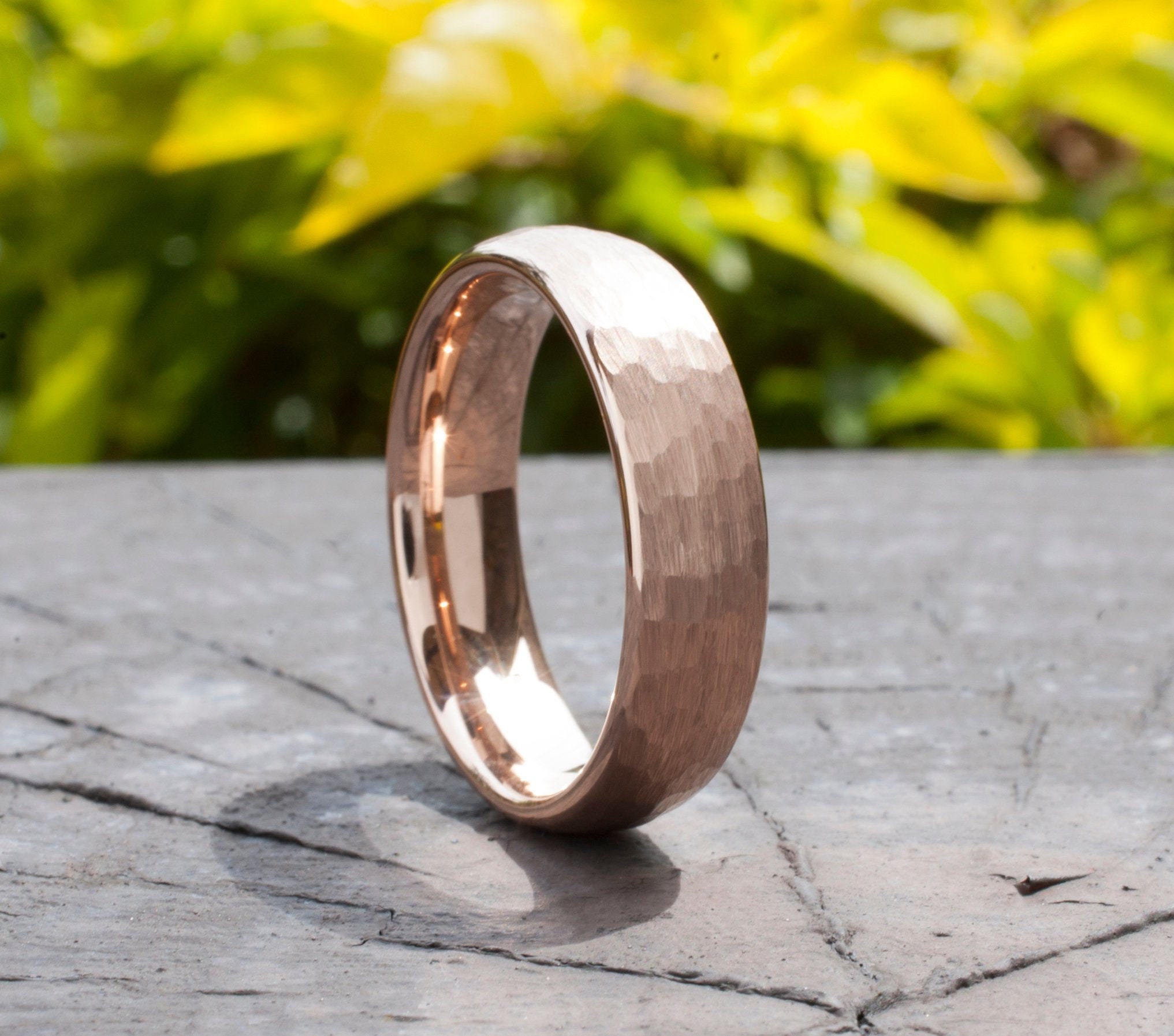 Gold Stainless Steel Ring for Men Women with Three Grooves for Wedding  Engagement High Polished Comfort Fit Size 7-12 