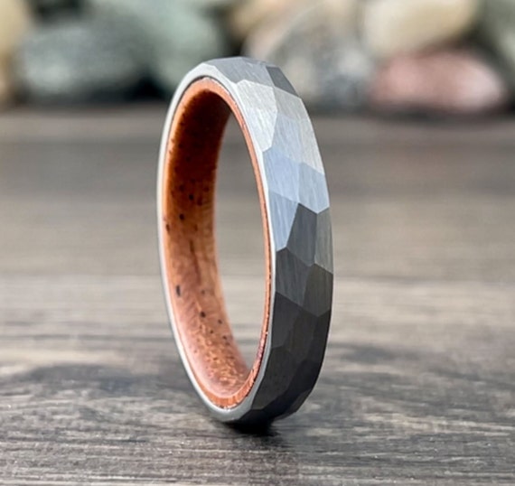 The Arche | 4mm Men's Hammered Titanium Wedding Band | Rustic and Main