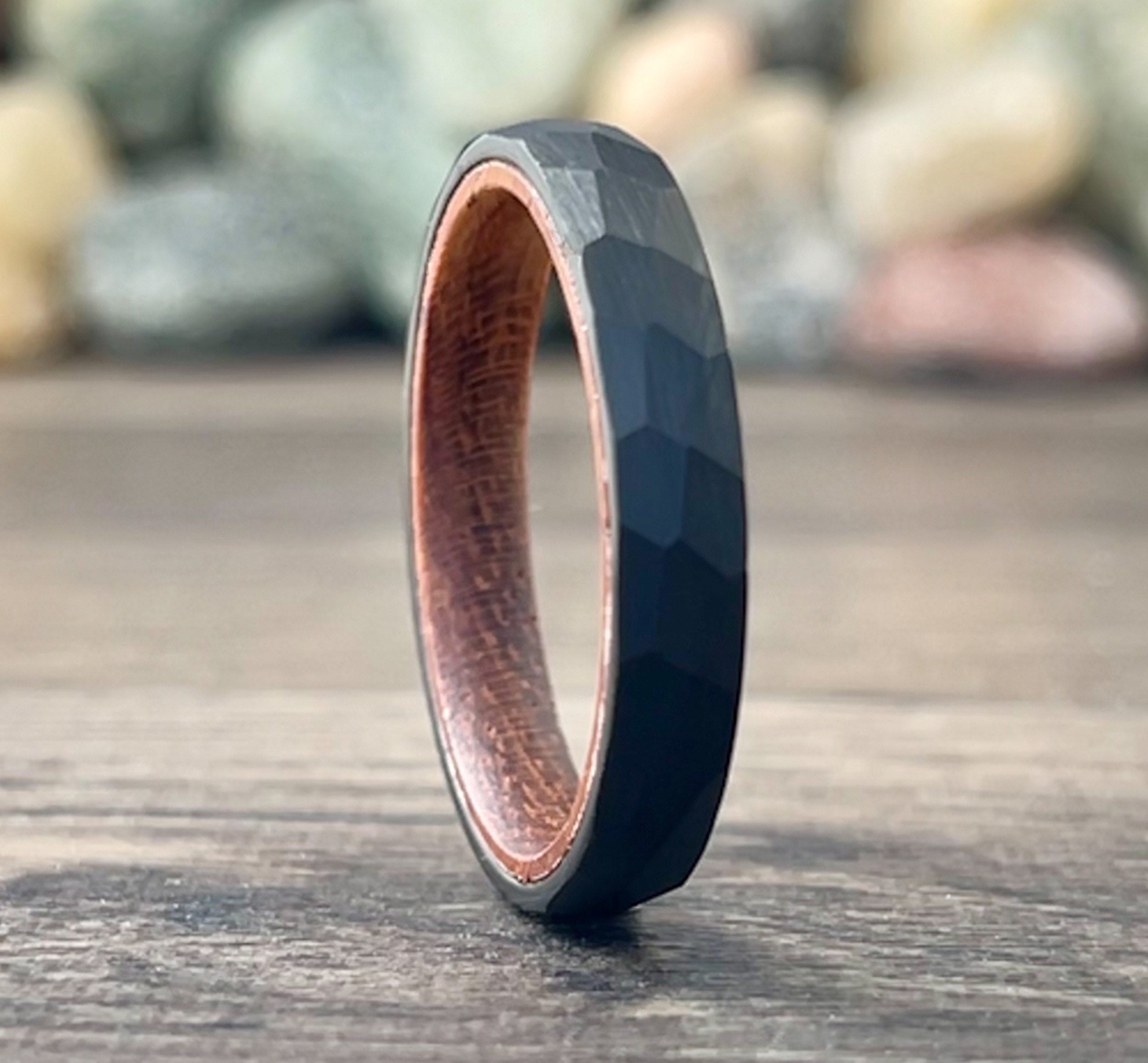 The Arche | 4mm Men's Hammered Titanium Wedding Band | Rustic and Main