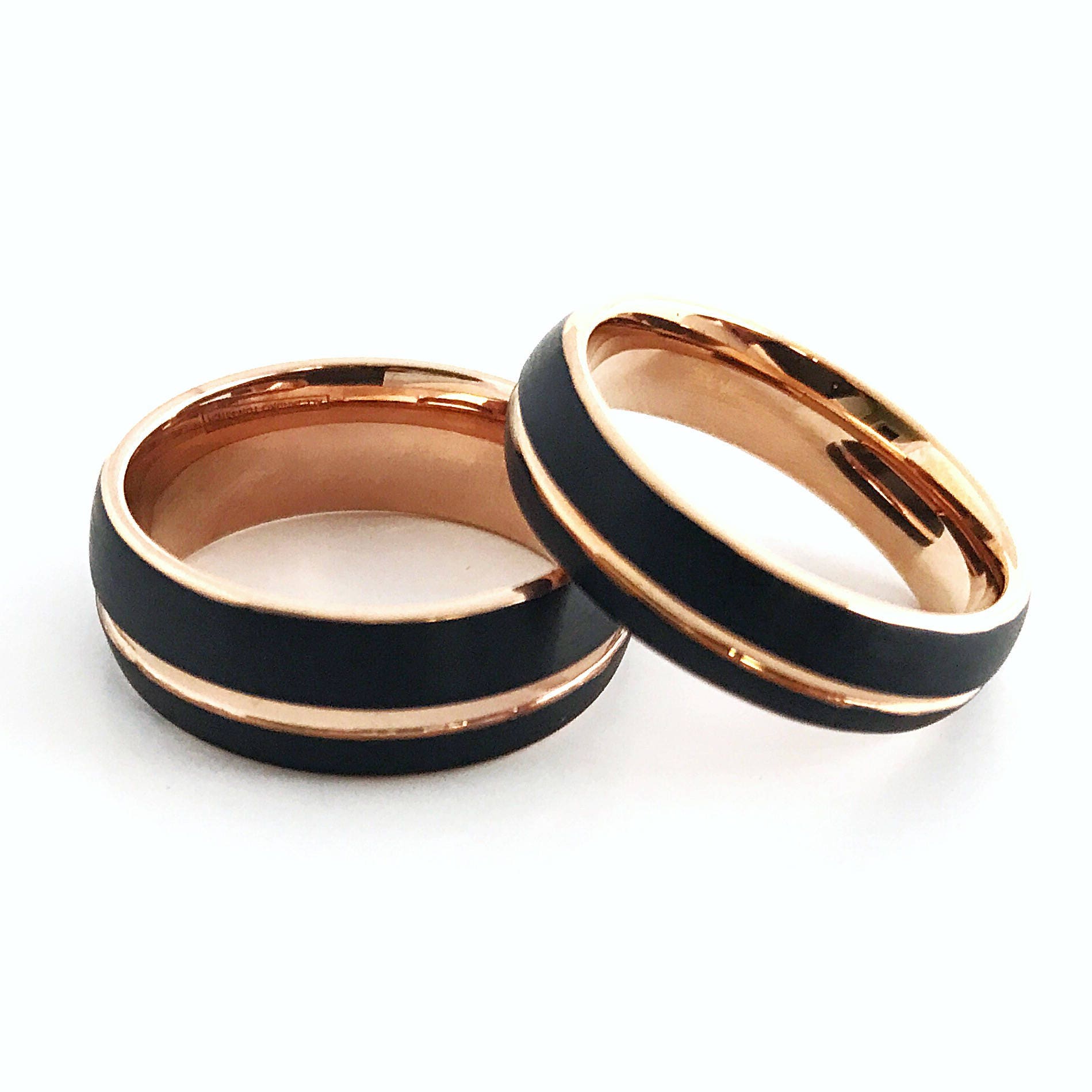 tungsten and rose gold wedding bands        <h3 class=