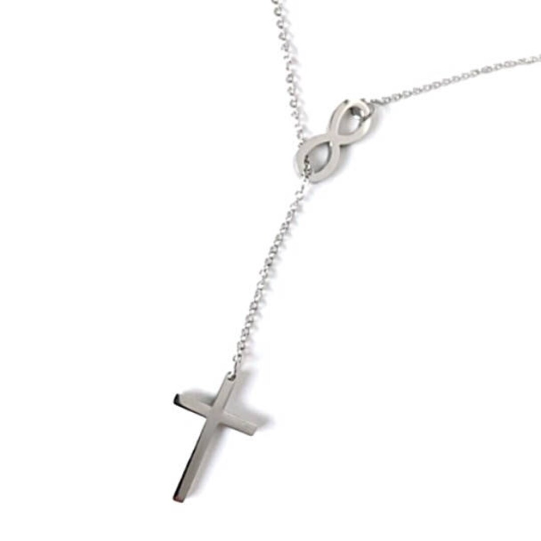 Infinity Cross Necklace Stainless Steel Beautiful Fashion Women's Small