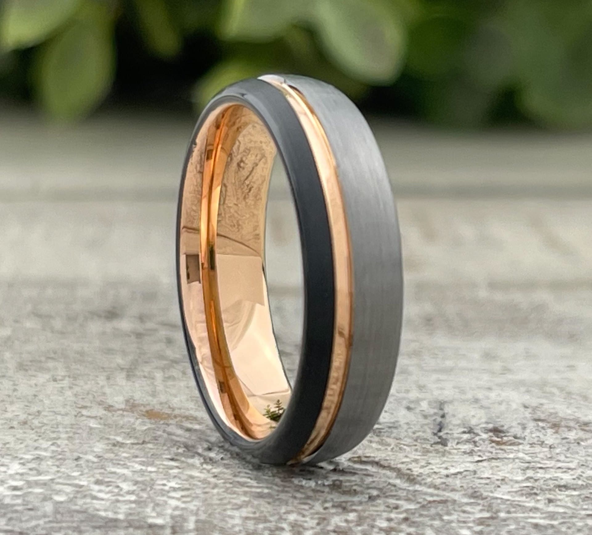 14K Rose Gold Brushed Comfort Fit 6mm Wedding Band