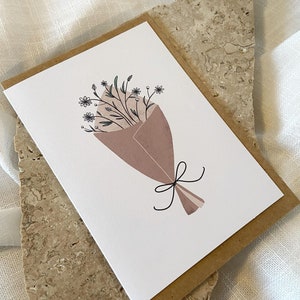 Bouquet Card, Greeting Cards, Birthday card, Flower Bouquet Card, Celebration Greeting Card, Card, Greeting Card, Happy Anniversary