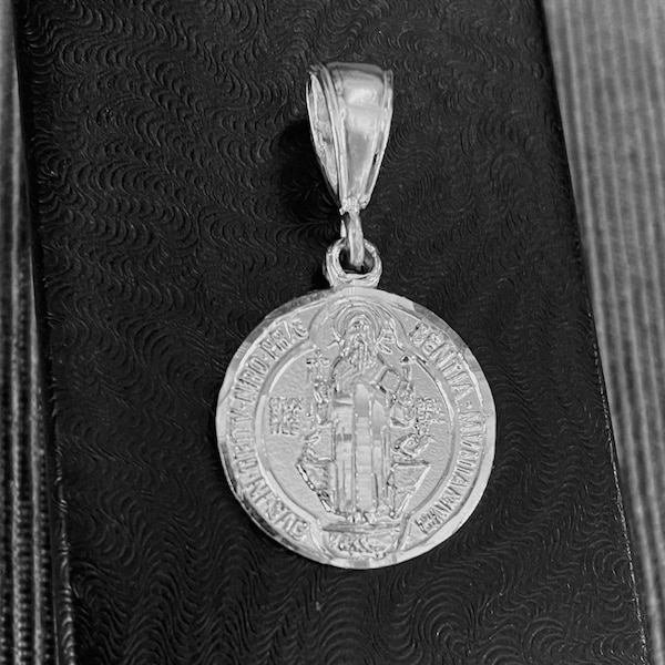 Sterling Silver San Benito St Benedict Protection Medal Handmade