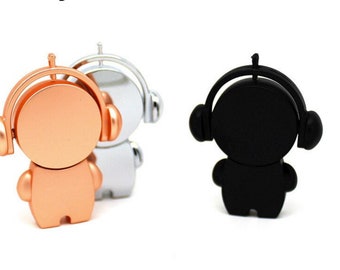 16 Giga USB stick in DJ metal, three colors available silver black orange metallic very original, unique gift