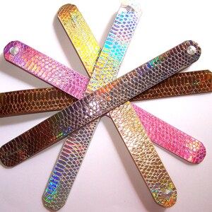 GLITTER Leather Guitar Fret Strap with Knob, Multiple Colors Available, Moon image 2