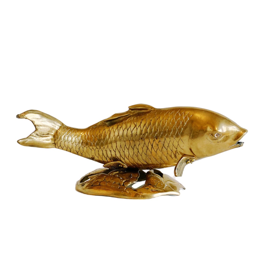 Vintage brass koi fish Etsy