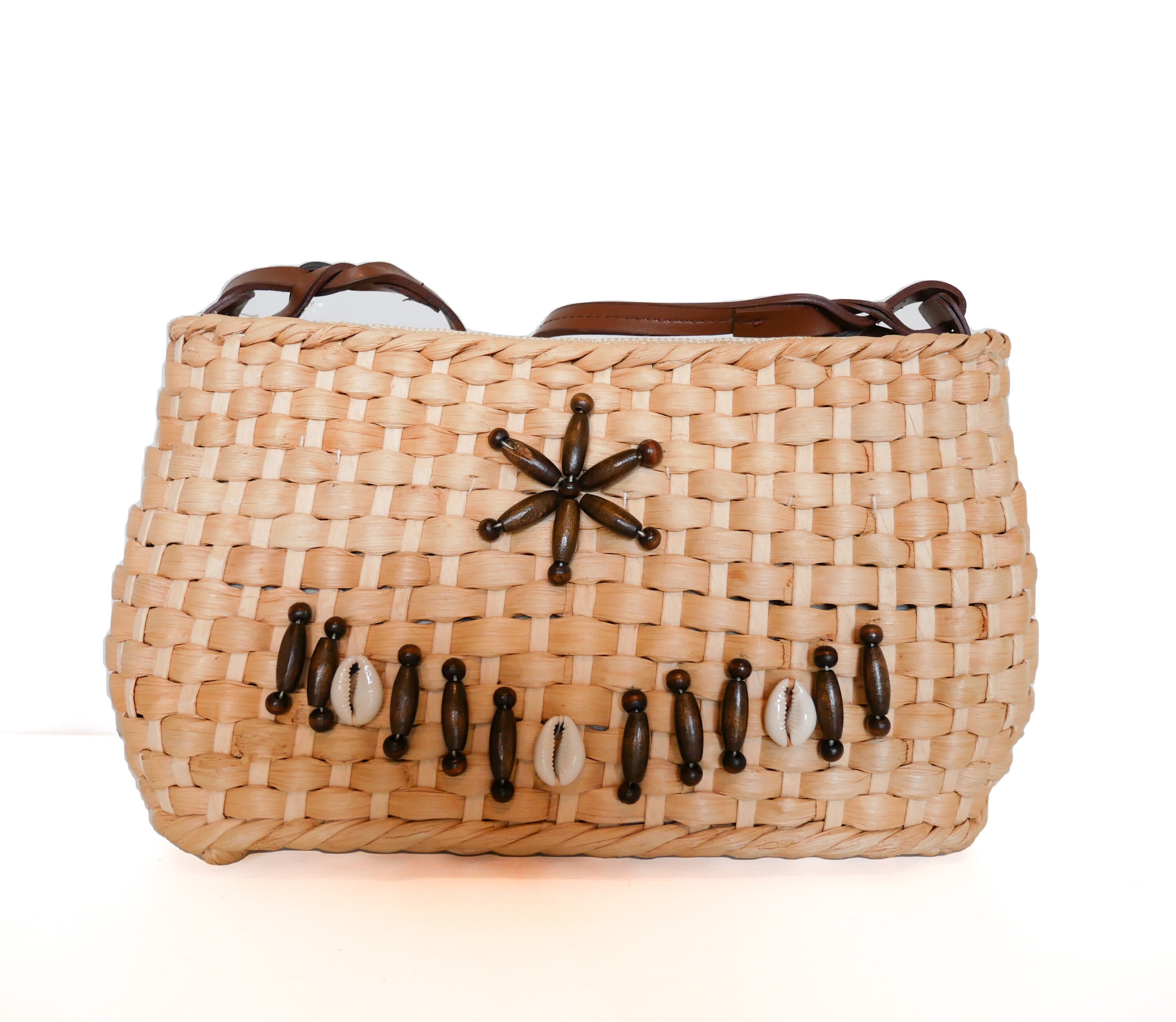 Vintage shell woven purse Etsy