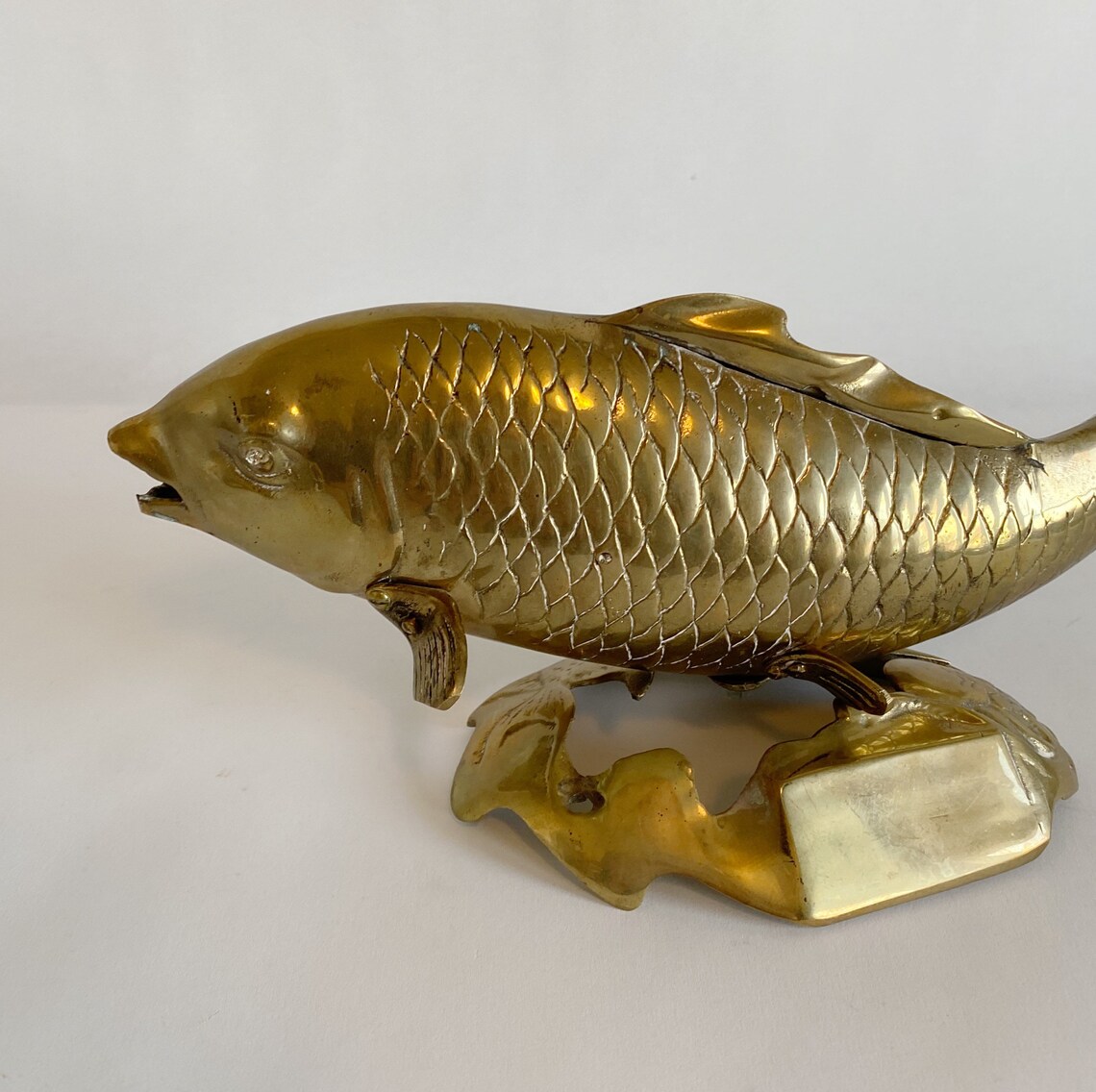 Vintage Brass Koi Fish Etsy