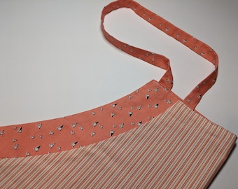 Baking Apron | Ladies Apron  | Cooking Apron  | Orange Print Apron  | Summer Apron