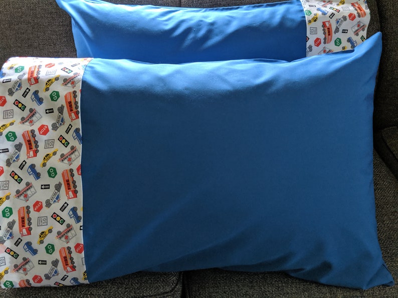 Taxi Firetruck Ambulance Pillowcases Boys Birthday Gift Blue Pillowcases Bedding Police Emergency Vehicles