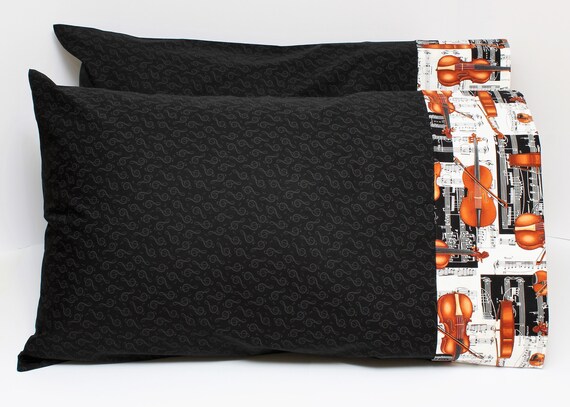 Violin Pillowcases Queen Size Pillowcases Violin Gifts Etsy