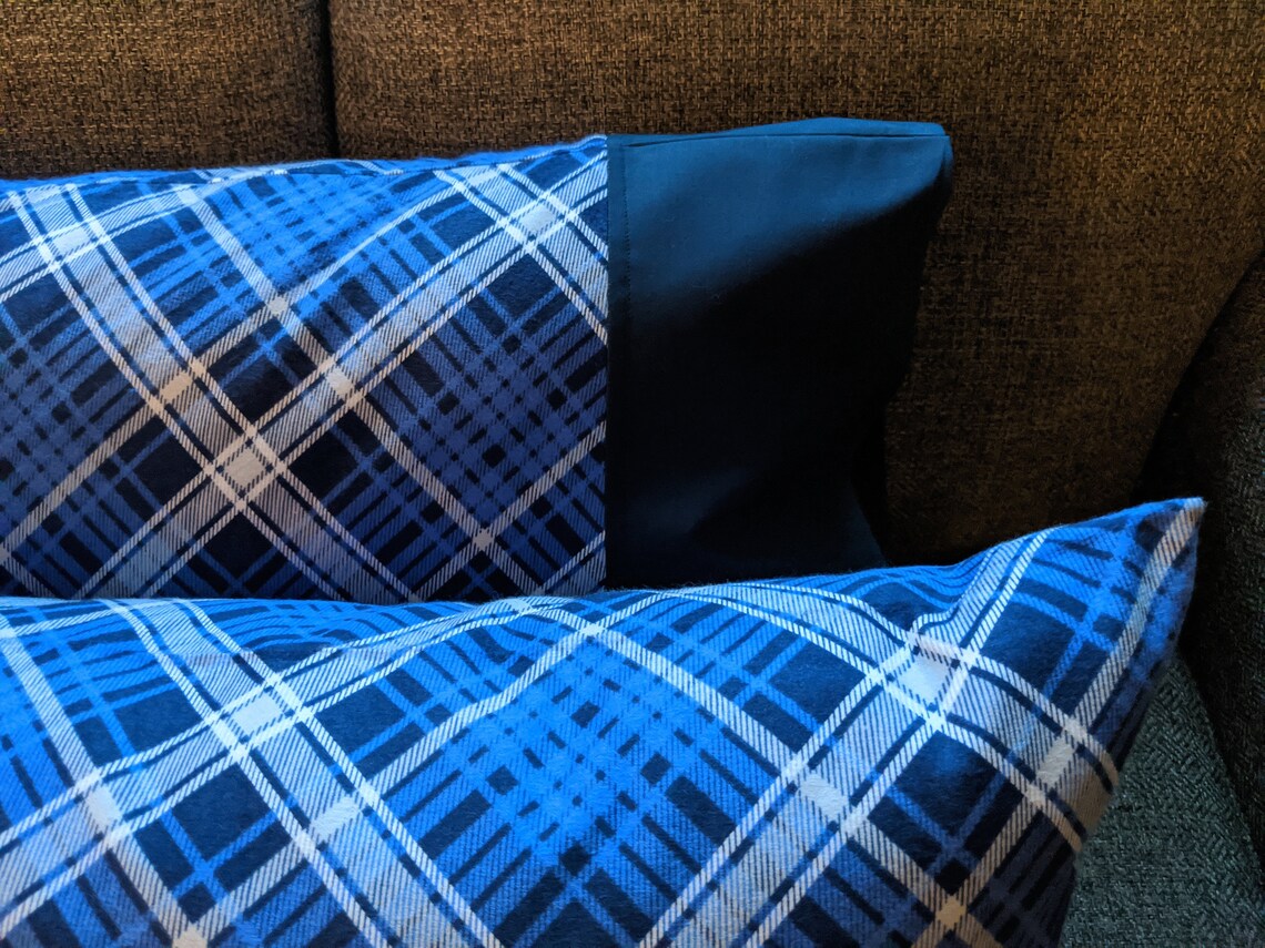 Plaid Flannel Pillowcases Farmhouse Decor Cabin Pillowcases Etsy