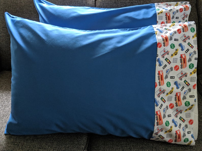 Taxi Firetruck Ambulance Pillowcases Boys Birthday Gift Blue Pillowcases Bedding Police Emergency Vehicles