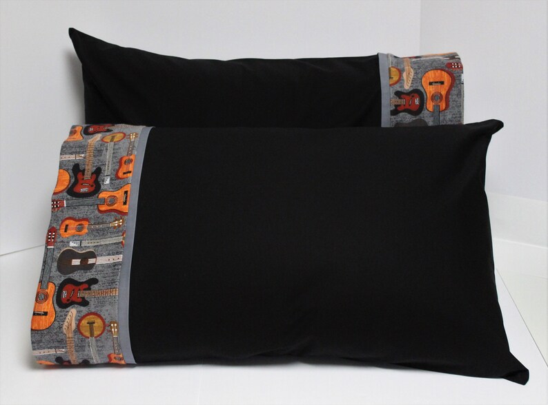 Guitar Pillow Cases Banjo Instrument Electric Guitar Music Etsy