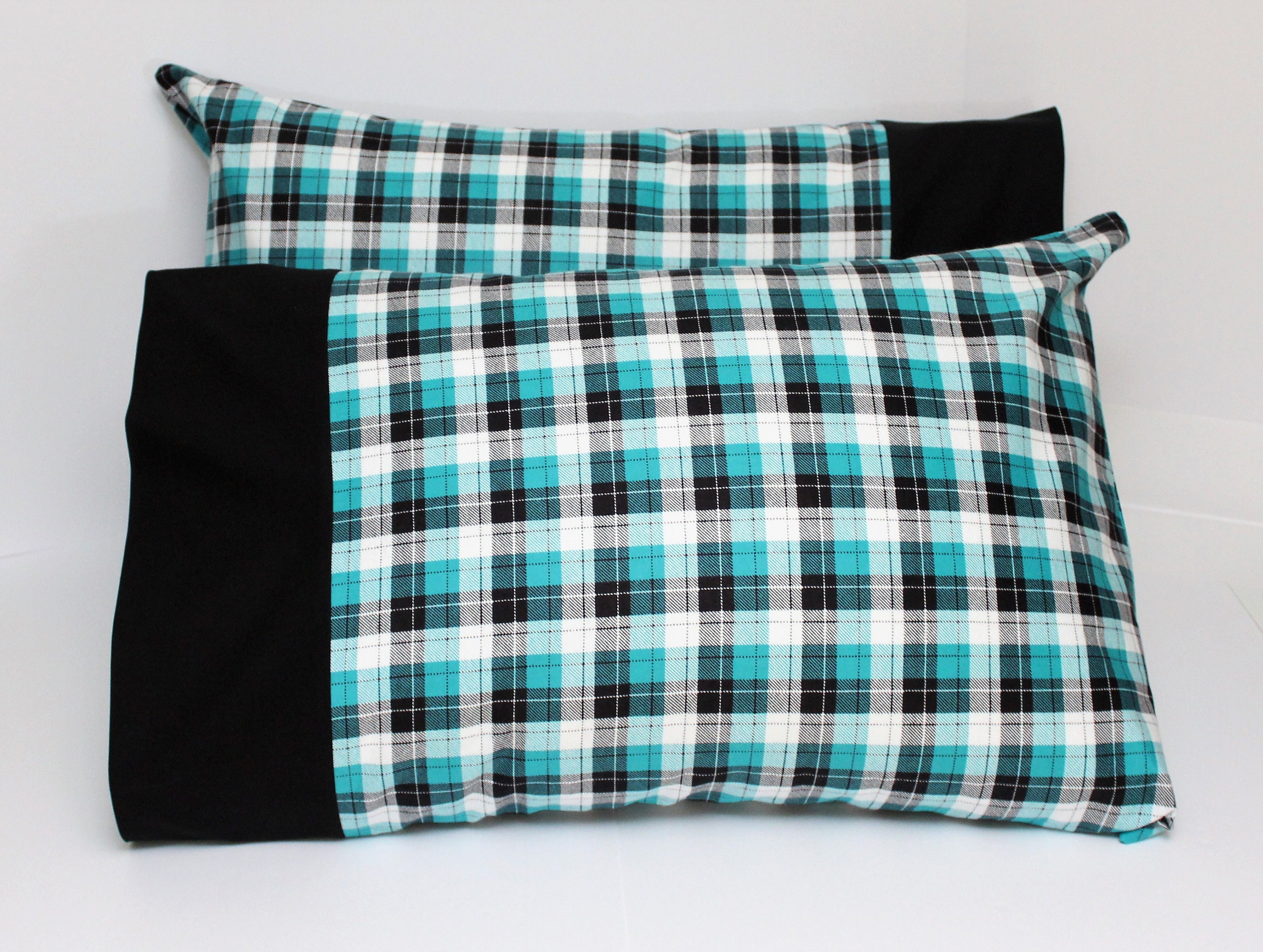 black flannel pillowcases