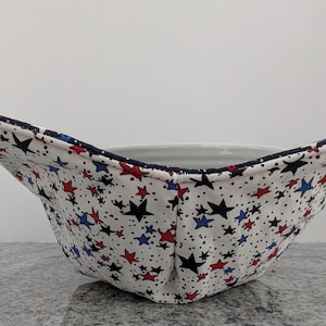 Patriotic Bowl Cozy | Star Theme Fabric | Independence Day