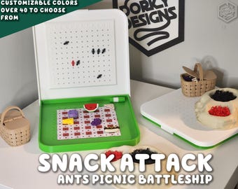 Snack Attack Ants Picnic Panic Board Game 3d Printed Strategy Games Bugs Ant Colonies Fake Food Snacks Battleship ForgeCore Instagram Tiktok