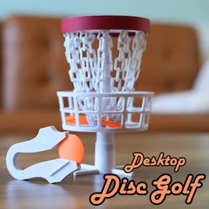 Desktop Disk Golf | 3d Printed Desk Top Cubicle Sport Games ForgeCore Collapsable Frisbee Golfing Instagram Tiktok
