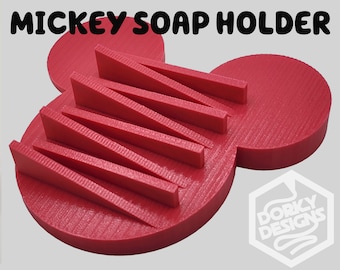 Mickey Head Modern Soap or Sponge Holder Dish